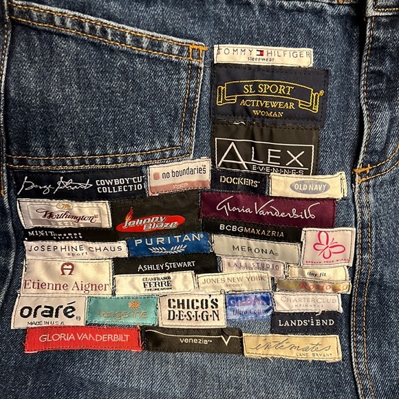 Vintage Tyte Denim Mini Skirt Decorated by SB - Picture 4 of 5